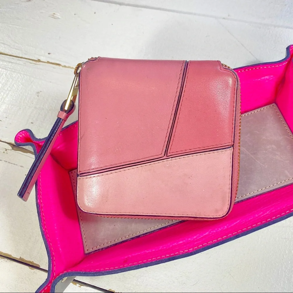 Loewe Pink Leather Puzzle Wallet